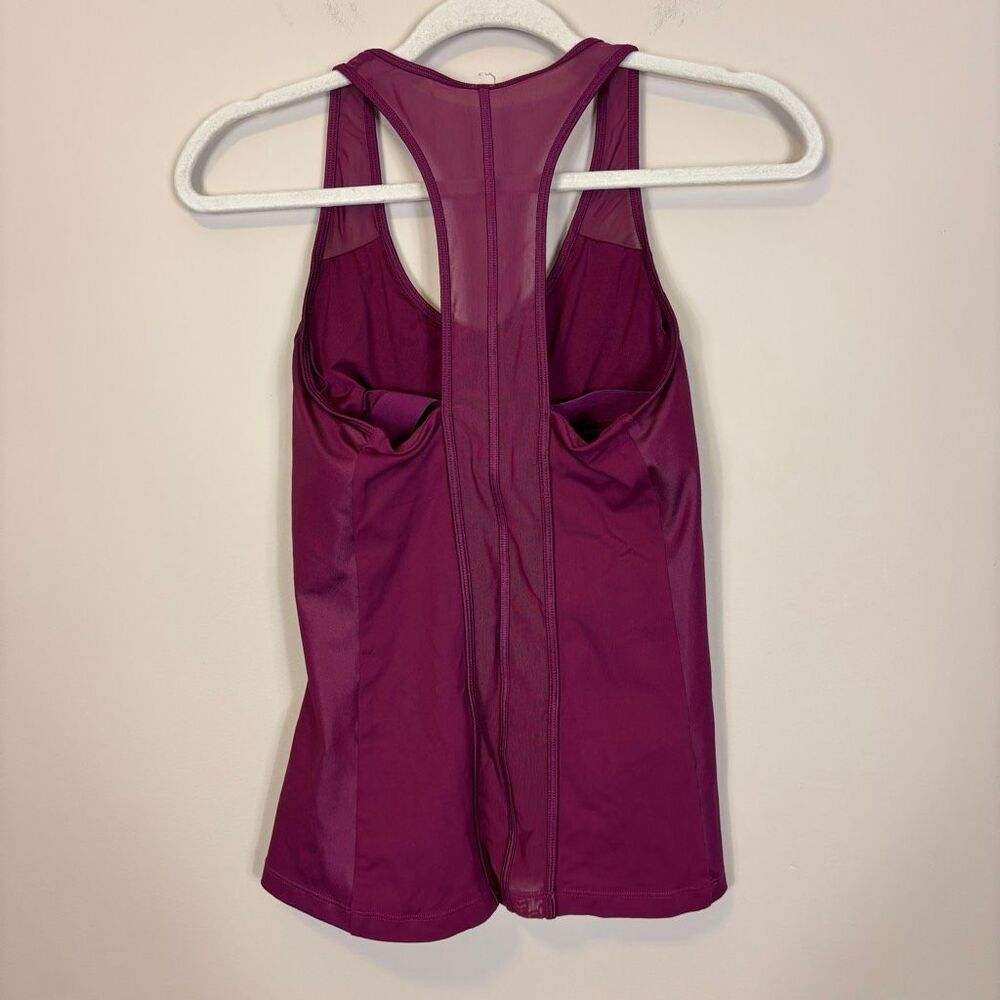 Alo Yoga Purple Shine Side Racerback Tank Top Built in Bra - Picture 2 of 5